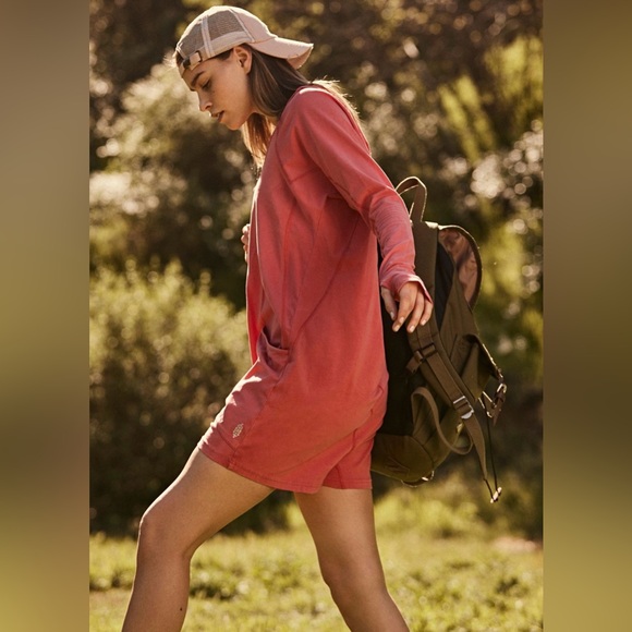 EUC Free People Movement size XS Hot Shot Long Sleeve Romper - Picture 3 of 7